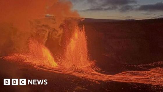 Kilauea shoots lava hundreds of feet in the air during eruption