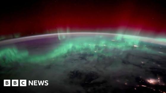 Nasa astronaut films the Northern Lights from space
