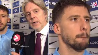 Ruben Dias snaps at reporter and says ‘maybe have a think about that’ in prickly interview after defeat to Liverpool
