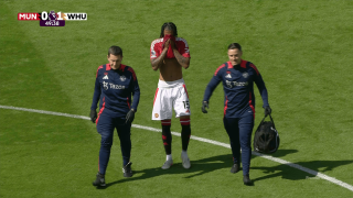 Man Utd star Leny Yoro fights back tears and goes straight down tunnel in another injury blow before Europa League final